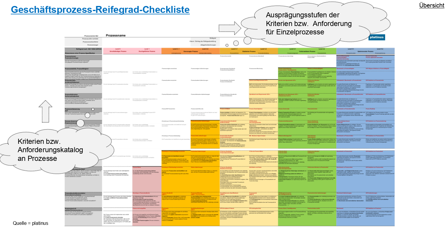 Prozessreifegrad-Checkliste